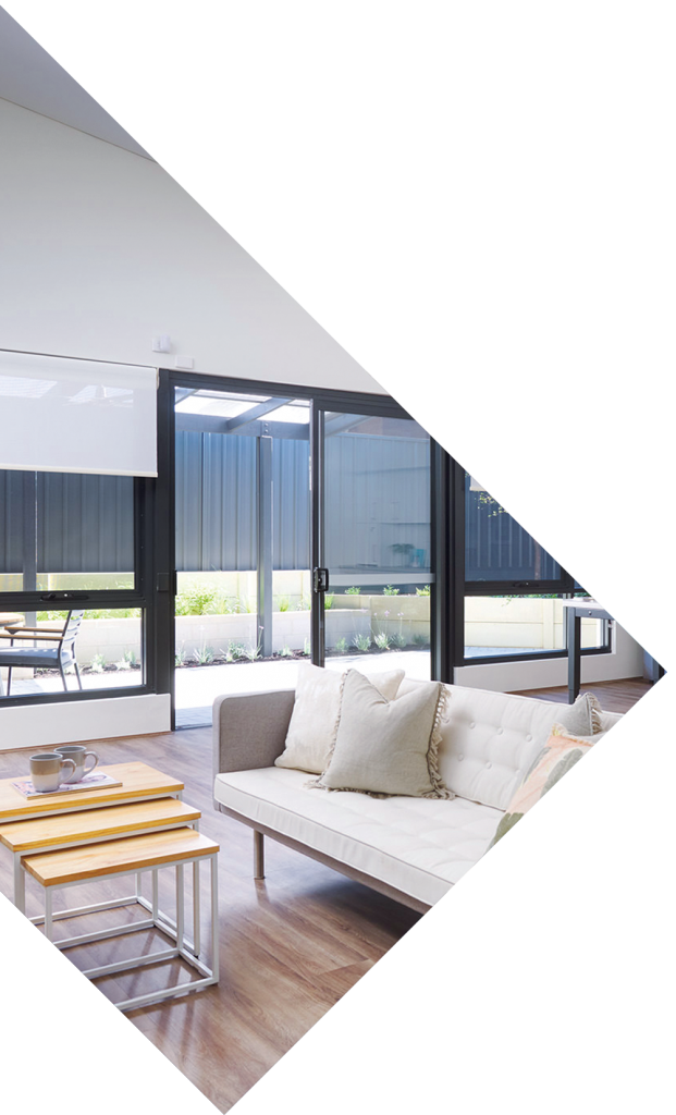 co designing a beautiful home under sda accomodation A beautiful and open lounge and living area of a Shift SDA home.